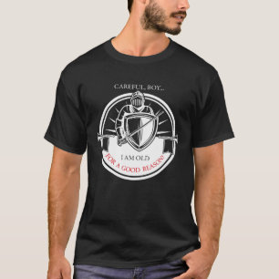T-shirt Chevalier Templier Soigné Garçon Je suis vieux pou