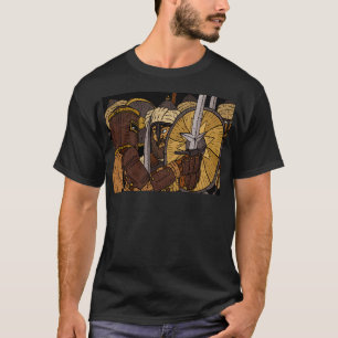 T-shirt Chevaliers Croisés En Bataille. Médiéval.