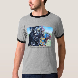 T-shirt chevaliers médiévaux historiques jouant sur les ch
