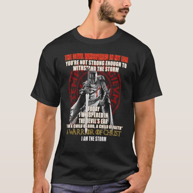 T-shirt Chevaliers Templiers Croix Chrétiens Soldats 3 (Devant)