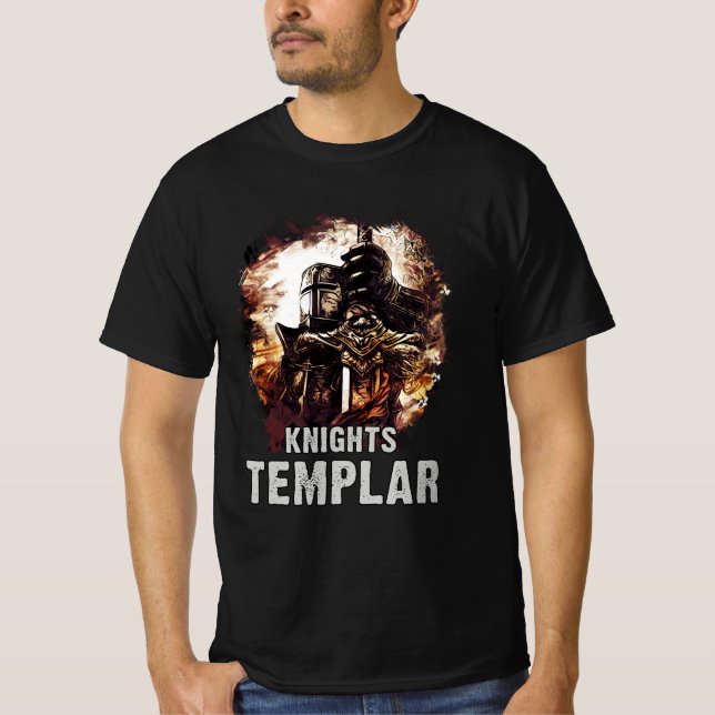 T-shirt Chevaliers Templiers Epic Croisés Guerriers du Chr (Devant)