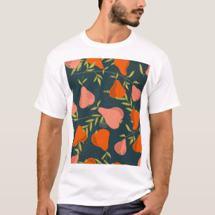 T-shirt Chevauchement de poires : Papier peint Vintage col