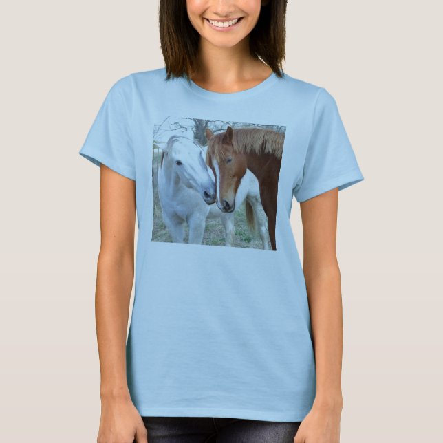 T-shirt Chevaux affectueux (Devant)