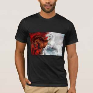 T-shirt chevaux air et feu