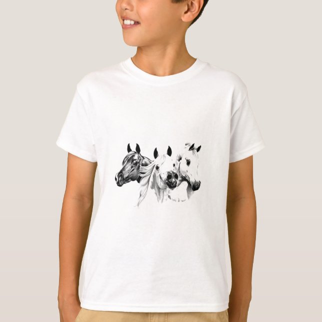 T-shirt Chevaux Arabes (Devant)