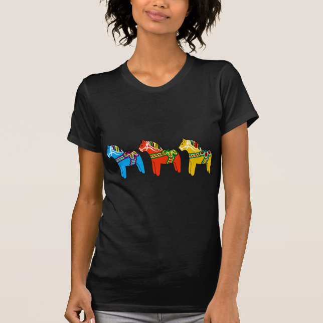 T-shirt Chevaux de Dala de Suédois (Devant)