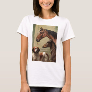 T-shirt Chevaux et art de cru de St Bernard