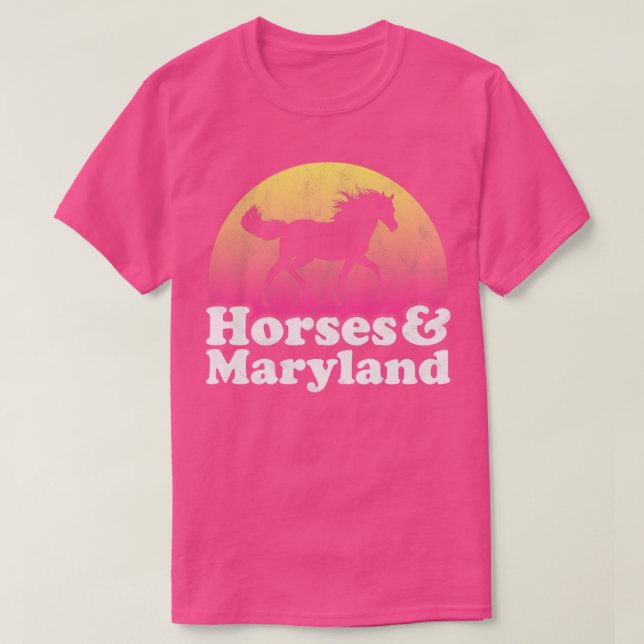 T-shirt Chevaux et cadeau Maryland pour les amateurs de ch (Design devant)