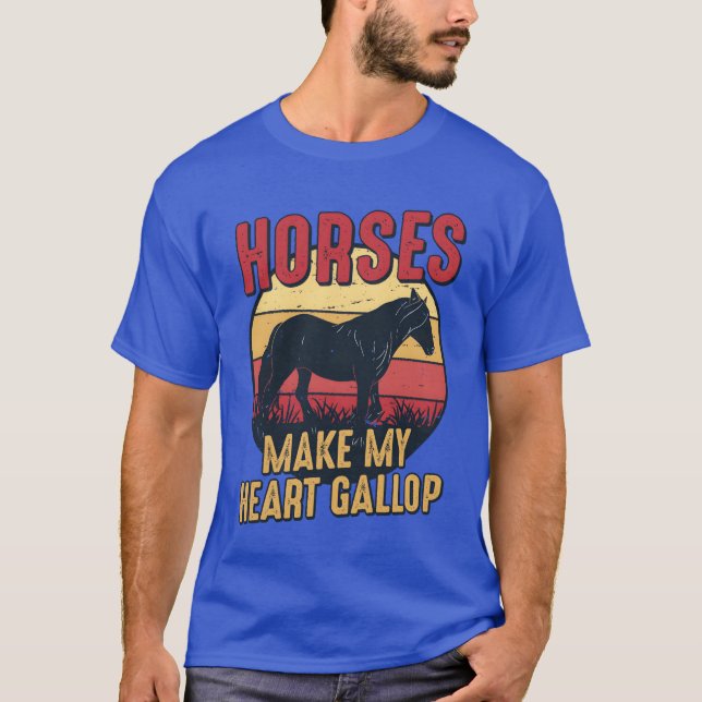 T-shirt Chevaux Faire Mon Coeur Gallop Horseback équitatio (Devant)