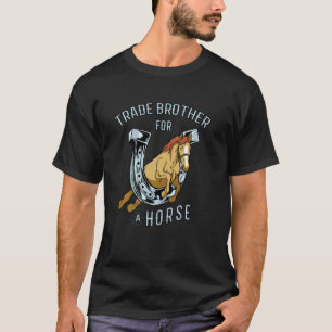 T-shirt Chevaux Fille Frère Pour Un Cheval Equestre R