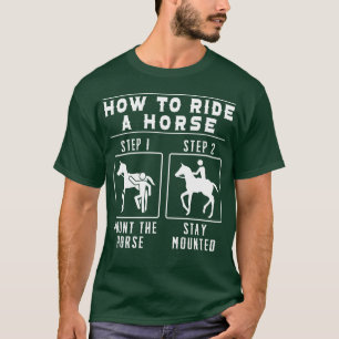 T-shirt Chevaux Lover Equestria Howo Ride A Horse retro