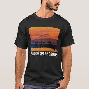 T-shirt Chevaux sauvages du Montana Peinture d'Alfred Fox