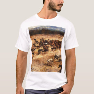 T-shirt Chevaux Sauvages : Majesté d'Animal Artistique.