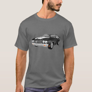 T-shirt Chevelle 1970 solides solubles : Finition noire :