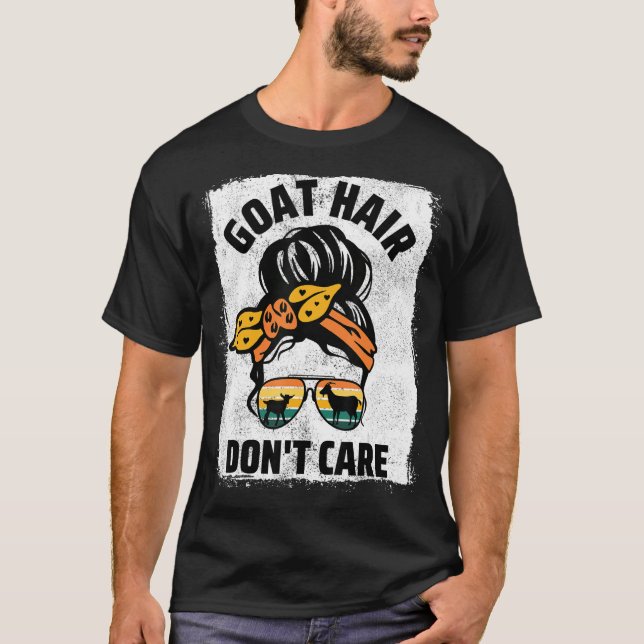 T-shirt Cheveux de chèvre Ne se soucie pas d'animal de fer (Devant)