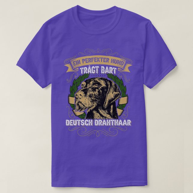 T-shirt Cheveux de fil allemand le chien parfait porte bar (Design devant)