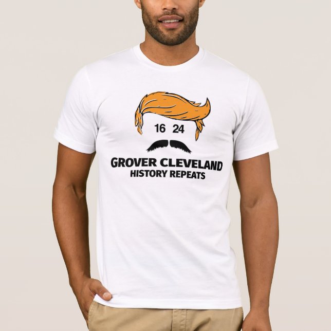 T-shirt Cheveux d'or et visage de moustache (Devant)