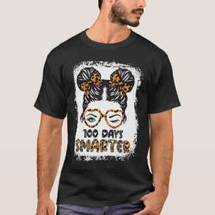 T-shirt Cheveux En Fouillis Tacheté Décoloré Bun 100 Jours