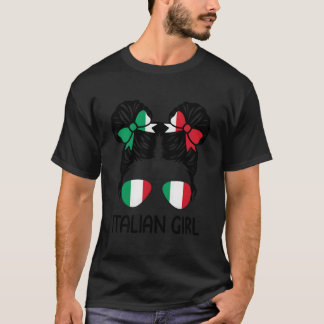 T-shirt Cheveux Méchés Italiens Fierté Italie Patriotique
