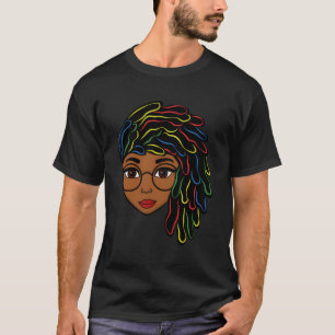 T-shirt Cheveux Naturel Forte Femmes Noires Belle Afro Gif