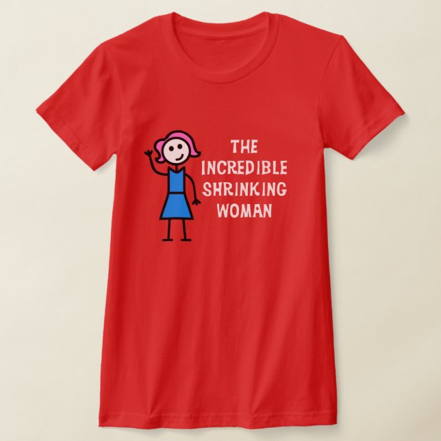 T-shirt Cheveux roses Incroyable femme rétrécie (Poser)