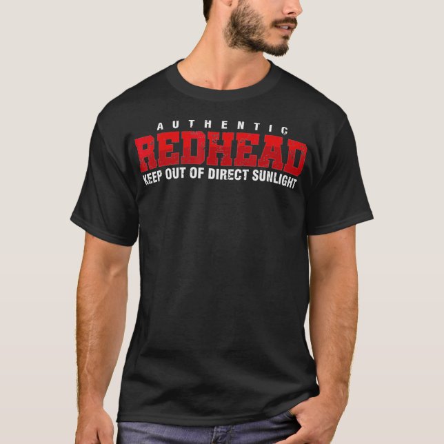 T-shirt Cheveux Rouge Gingembre Authentique Tête Rouge Ten (Devant)