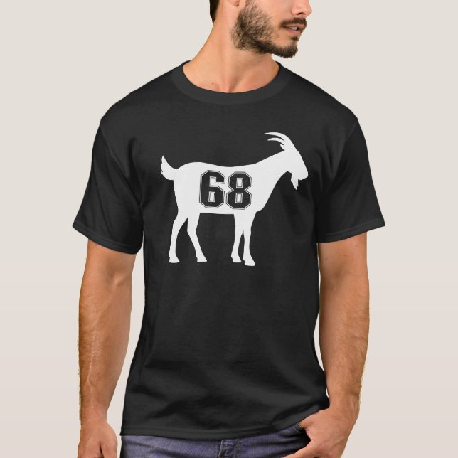 T-shirt Chèvre 68 G.O.A.T. Numéro Soixante-huit chèvre (Devant)