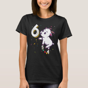 T-shirt Chèvre animal 6e anniversaire fille garçon B jour