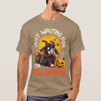 T-shirt Chèvre avec chauves-souris Citrouilles Araignée cr