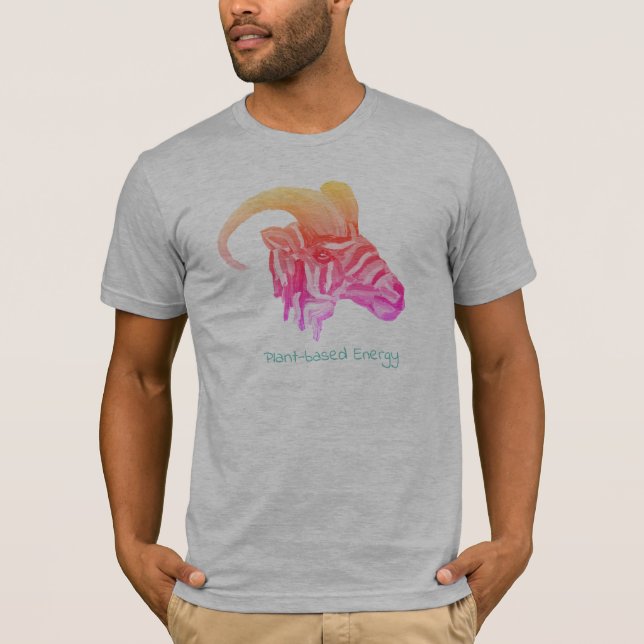 T-shirt chèvre basée sur Plante d'énergie (Etats-Unis (Devant)