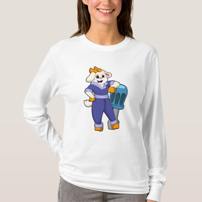 T-shirt Chèvre comme mécanique avec tournevis (Devant)