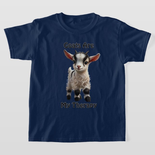 T-shirt Chèvre de bébé avec fourrure de bouffée et express (Poser)