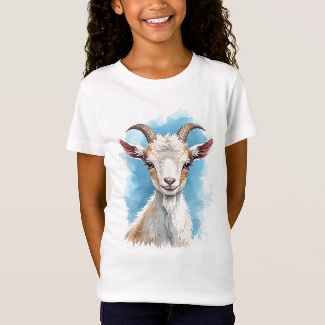 T-Shirt Chèvre de bébé souriant (Devant)