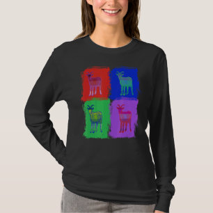 T-shirt chèvre de chèvre Pop art