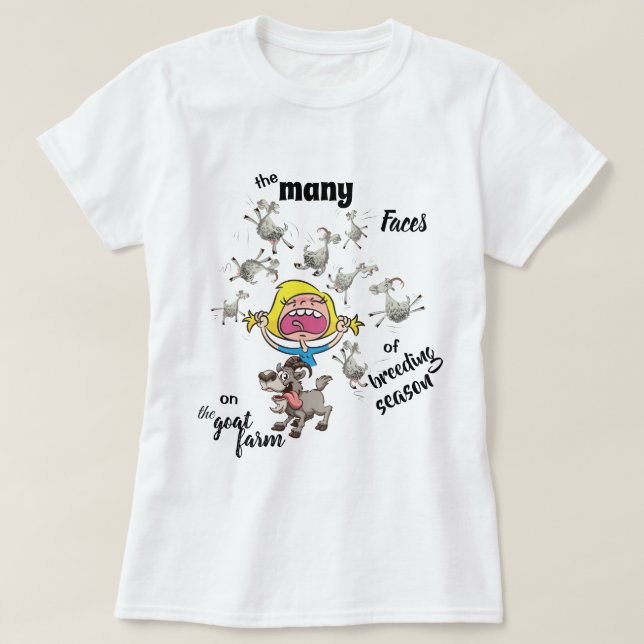 T-shirt Chèvre de la ferme saison de reproduction amusante (Design devant)