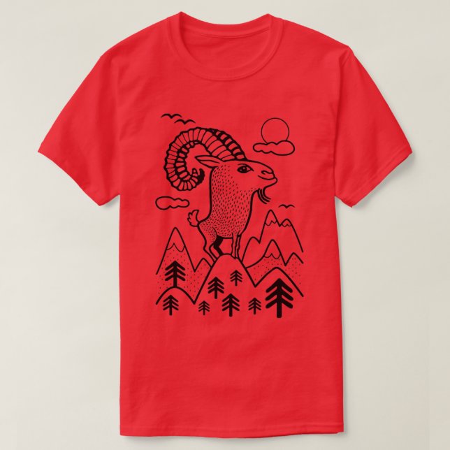 T-shirt Chèvre de montagne (3) (Design devant)