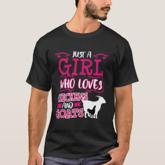 T-shirt Chèvre de poulet Maman Juste Une Fille Amusante Ag