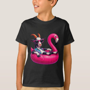T-shirt Chèvre d'été drôle Rose Fête de piscine Party Hawa