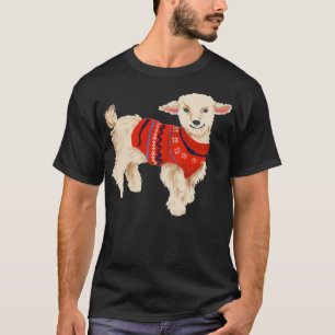 T-shirt Chèvre d'hiver mignonne en sueur 