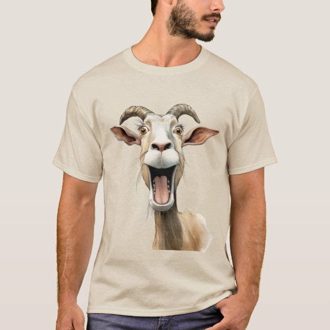 T-shirt Chèvre drôle (Devant)