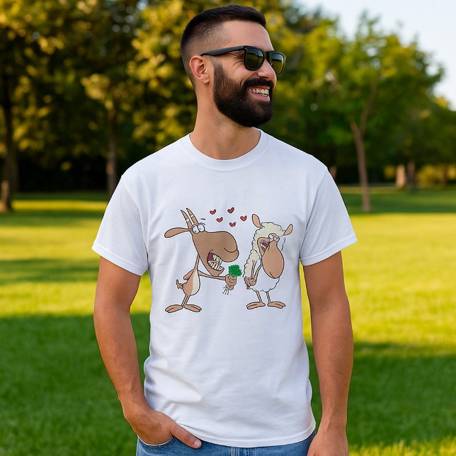 T-shirt Chèvre Et Mouton En Amour (Créateur téléchargé)