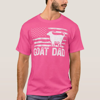 T-shirt Chèvre Farmer American Drapeau Chèvre Papa
