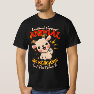 T-shirt Chèvre hurler Soutien émotionnel Chèvre animal Pro