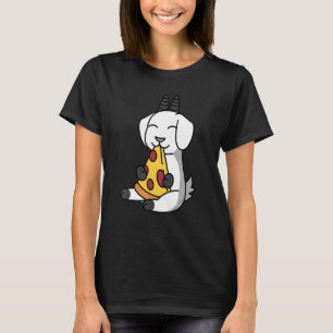 T-shirt Chèvre Manger Pizza Animaux