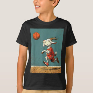 T-shirt Chèvre Mignonne Drôle Animal Basket Drôle