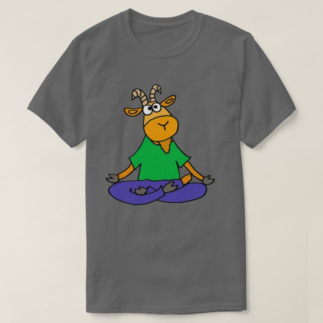 T-shirt Chèvre mignonne Funky faisant du yoga  (Design devant)