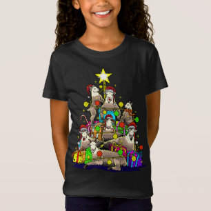 T-Shirt Chèvre Noël Arbre Chèvres Ferme Ferme Fermière Vac