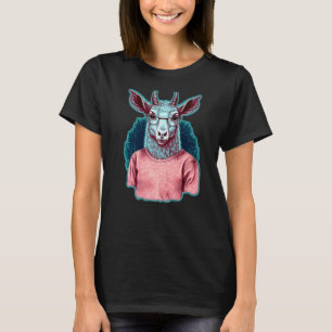 T-shirt Chèvre Portant Des Lunettes Et Un Chandail - Chèvr