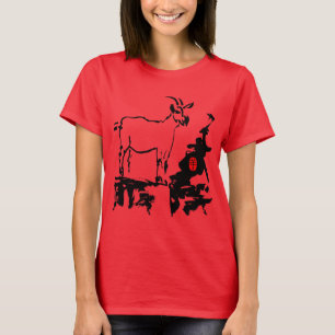 T-shirt Chèvre roches chinois vietnamien Année Zodiac Femm