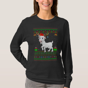 T-shirt Chèvre Santa Chapeau Correspondant Vilain Chèvre N